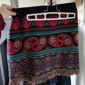 FARM Rio Colorful Knit Mini Skirt